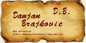 Damjan Brajković vizit kartica